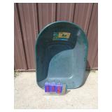 Yard Rover replacement poly wheel barrow tub. As shown.