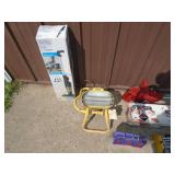 Assortment of tile cutter/work light & black & decker vacuum As shown.