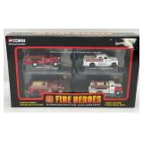 Vintage Corgi Showcase Collection FIRE HEROES Die Cast Miniature Vehicles (NIB)