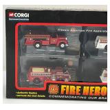 Vintage Corgi Showcase Collection FIRE HEROES Die Cast Miniature Vehicles (NIB)
