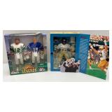 Starting Lineup Pro Football Hall Of Fame Legends Joe Nammoth & Johnny Unitas & GI Joe Navy Football Linebacker Action Figures (NEW OLD STOCK)