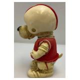 Vintage RARE 1977 Creative Mfg. Inc Football Player Dog Promo Bank (Crack In Neck Needs Repair)