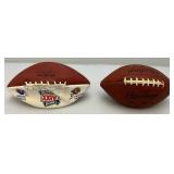 Two Vintage Footballs Including Super Bowl XXIV & Rawlings Steve Young MVP