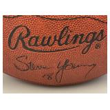 Two Vintage Footballs Including Super Bowl XXIV & Rawlings Steve Young MVP