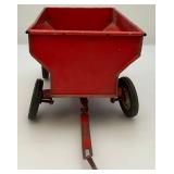 Vintage Tru-Scale Preseed Steel Barge Wagon With Plastic Rims And Rubber Tires 1/16 Scale