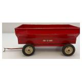 Vintage Tru-Scale Preseed Steel Barge Wagon With Plastic Rims And Rubber Tires 1/16 Scale