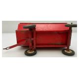 Vintage Tru-Scale Preseed Steel Barge Wagon With Plastic Rims And Rubber Tires 1/16 Scale