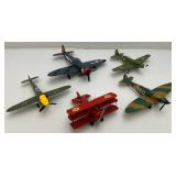 Vintage Miniature Die Cast Planes (Most Propellers Need Repair)