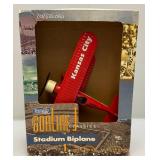 Vintage Die Cast Ertl Collectibles NFL Team Goaline Classics Kansas City Chiefs Stadium Biplane Banks One With Banner & Original Box