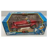 Vintage Burago DISNEY Donald Duck Alfa Romeo 8C 2300 Monza 1/18 Scale Die Cast Replica (NIB)