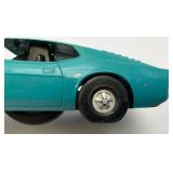 1972 General Mills Kenner Group SSP "Hustlin Hoss" Teal Mach 1 Mustang (No Ripcord) Common Tire Wear On Bottom