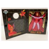 VintageToy Biz  MARVEL Famous Cover Scarlet Witch Action Figure (NEW OLD STOCK) Vinyl Flacking On Front Of her Outfit. See Photos