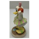 Vintage Daisy Duck Bisque Figurine At The Beach Listening To Sea Shells  "By The Sea" 4"