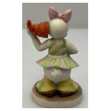 Vintage Daisy Duck Bisque Figurine At The Beach Listening To Sea Shells  "By The Sea" 4"