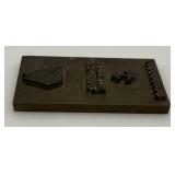 1 3/4" x 3 1/4" Heavy Brass US Naval Institute Ink Plate (VERY COOL)