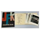 1962 JFK Coloring Book (Nice Condition) & NASA Photographs Of Moon Landing