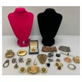 Misc. Costume Jewelry, Necklace Stand And More