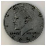 Vintage 1973 President Richard Nixon & Vice President Spiro Agnew 2nd Term 2.75 Inch Bronze Medallion In Original Bag & 3 Inch Kenndy Half Dollar Medallion