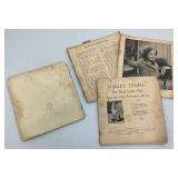 Misc. Vintage Shirley Temple 11" x 14" Photos (Sealed In Plastic) And Shirley Temple Items