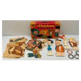 1962 FLINTSTONES Stand Up Dolls In Original Box