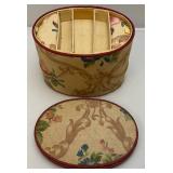 Vintage Jewelry/Hat Box With Feather Boas