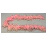 Vintage Jewelry/Hat Box With Feather Boas