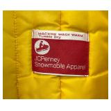 Vintage Black /Yellow JCPenny Snowmobile Suit Size 42-44