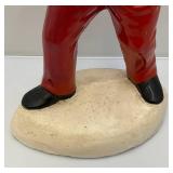 Vintage Cement Lawn Ornament Man With Fishing Pole 26" Tall