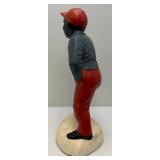 Vintage Cement Lawn Ornament Man With Fishing Pole 26" Tall