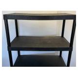 18" x 36" x 70" Plastic Take Apart Black 5 Tier Storage Shelves