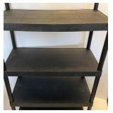 18" x 36" x 70" Plastic Take Apart Black 5 Tier Storage Shelves