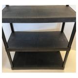 18" x 36" x 70" Plastic Take Apart Black 5 Tier Storage Shelves