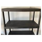 18" x 36" x 70" Plastic Take Apart Black 5 Tier Storage Shelves