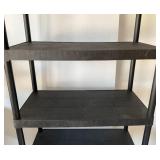 18" x 36" x 70" Plastic Take Apart Black 5 Tier Storage Shelves