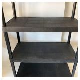 18" x 36" x 70" Plastic Take Apart Black 5 Tier Storage Shelves