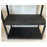 18" x 36" x 70" Plastic Take Apart Black 5 Tier Storage Shelves
