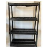 18" x 36" x 54" Plastic Take Apart Black 4 Tier Storage Shelves