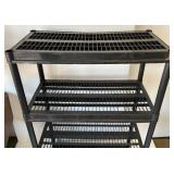 18" x 36" x 54" Plastic Take Apart Black 4 Tier Storage Shelves