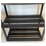 18" x 36" x 54" Plastic Take Apart Black 4 Tier Storage Shelves