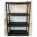 18" x 36" x 54" Plastic Take Apart Black 4 Tier Storage Shelves