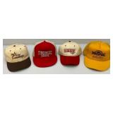 Four Misc. Vintage Snapback Hats