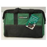 Cordless 18 Volt Drill, 9" Fan New In Box & New Master Force 14" Tool Bag