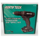 Cordless 18 Volt Drill, 9" Fan New In Box & New Master Force 14" Tool Bag