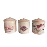 Set of 9 Red Wing Shoe Co. Commemorative Stoneware Crocks