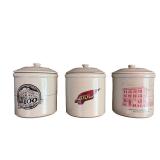 Set of 9 Red Wing Shoe Co. Commemorative Stoneware Crocks