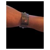 Sterling Silver Bracelet with Pink Stone Accents