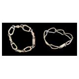 Set of 2 Sterling Silver Bracelets, Made in Mexico