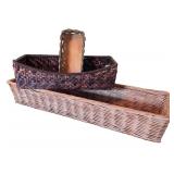 Set of 3 Rectangular Woven Baskets