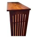 Solid Wood 4-Shelf Bookshelf with Rich Mahogany Finish