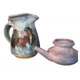 Unique Ceramic Pitcher and Creamer Set